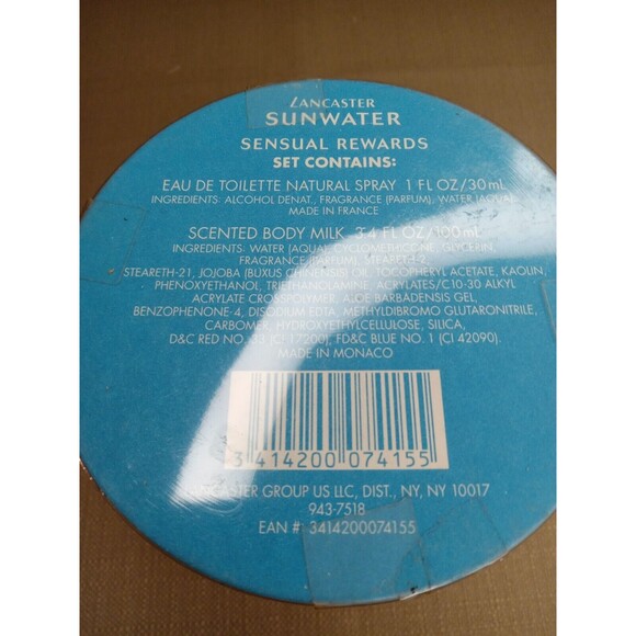 LANCASTER  sunwater sheer wonders 2pcs set 1.FL OZ + BODY MILK 3.4 FL OZ VINTAGE - Picture 2 of 4